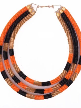 Three Strand Beaded Necklace