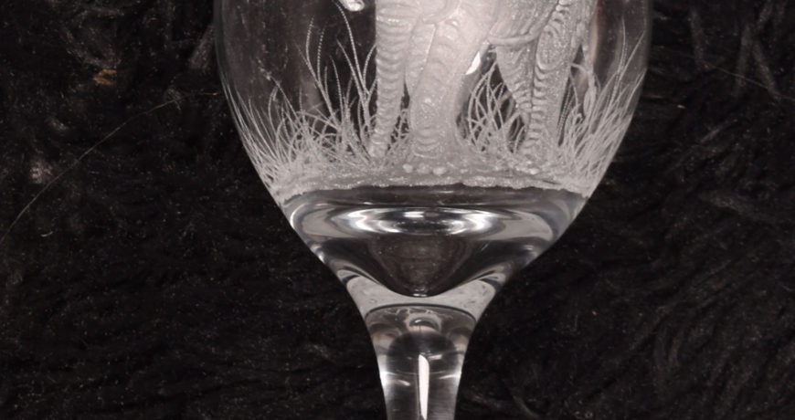 Engraved Wildlife Wine Glasses