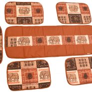 Six-seater Animal print table mat set