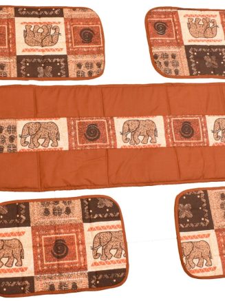 six-seater table mat Six-seater Animal print table mat set