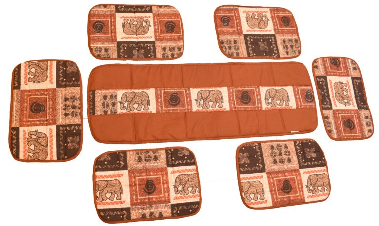 Six-Seater Animal Print Table Mat Set – 10