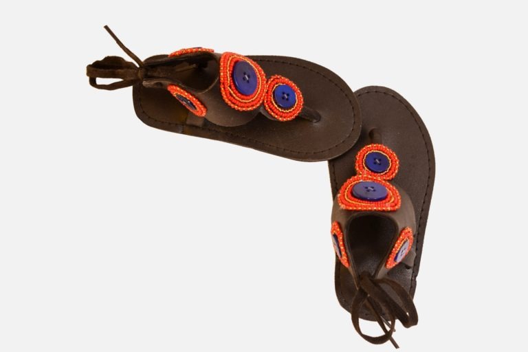 Wholesale Kid-Blue Maasai Sandals