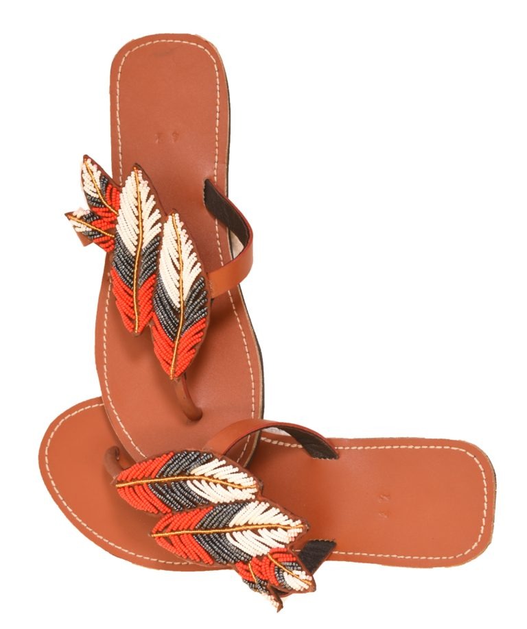 Leaf Beaded Maasai Sandals | MOQ 10