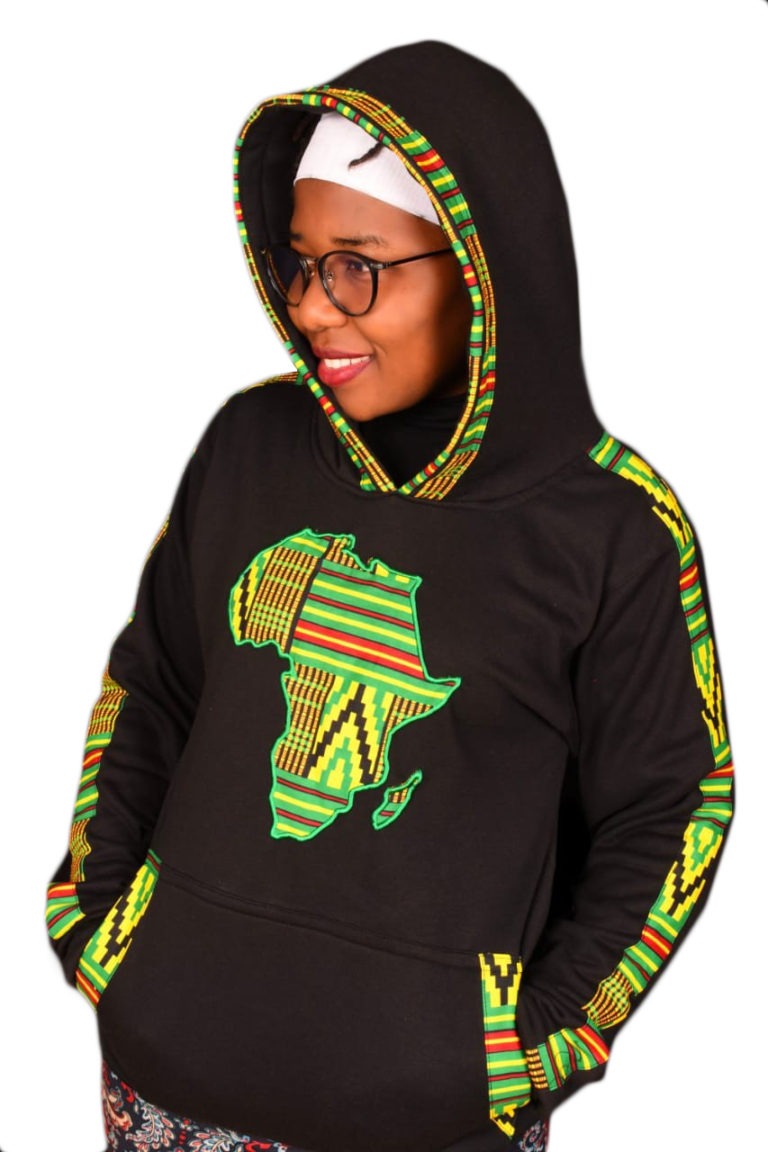 African Map Ankara Hoodie
