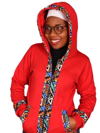 Tribal zipper hoodie
