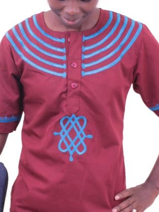 Maroon African Heritage Shirt