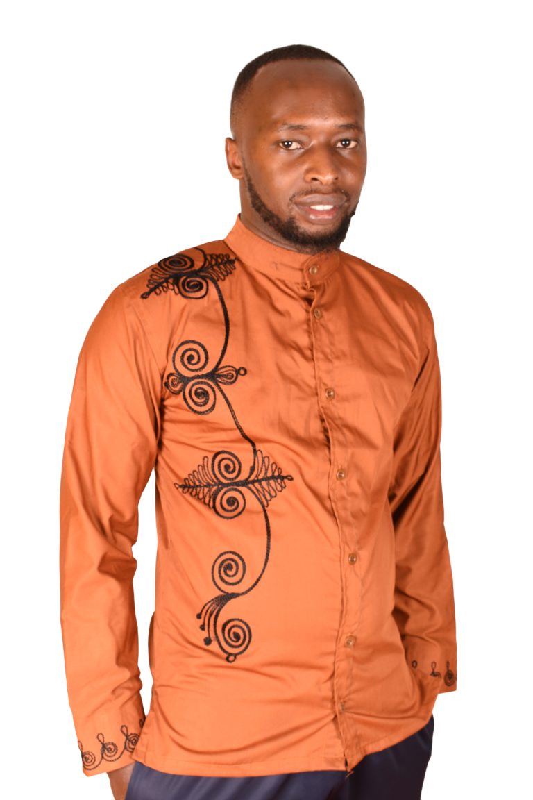 Wholesale Spiral Flower African Shirts – 10pcs