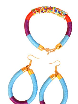 African Bracelet and Earring Set