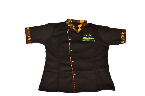 Custom African Branded Chef Blouses