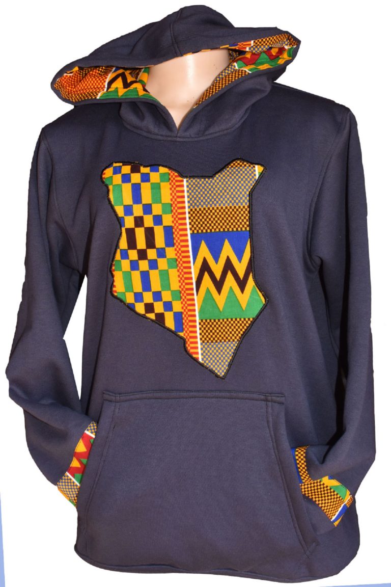 Kenyan Kente Map Hoodie – 10
