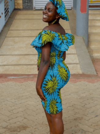 African Cocktail Dress Set