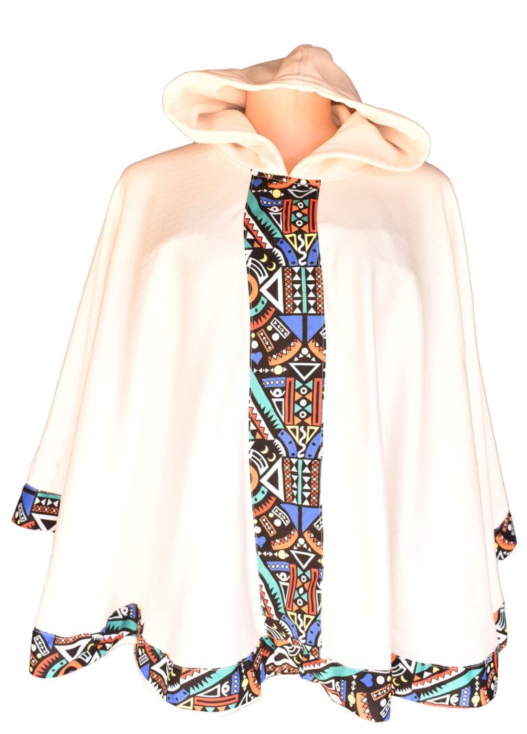 Bulk African Print Hooded Ponchos – 10pcs
