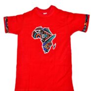 Red Africa Map T-shirt