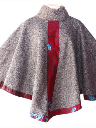 Turtle Neck poncho (Grey)