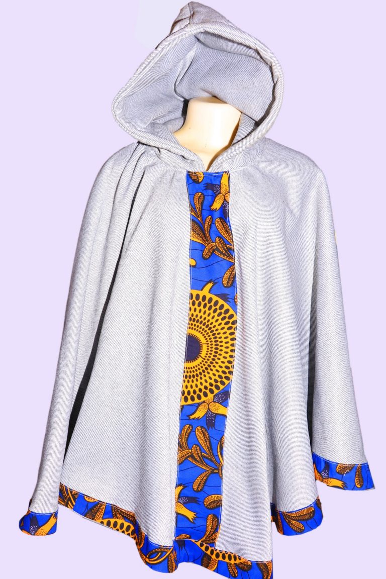 Bulk African Print Hooded Ponchos – 10pcs