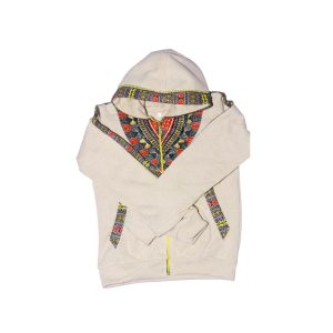 Dashiki-Inspired Zip-Up Hoodie