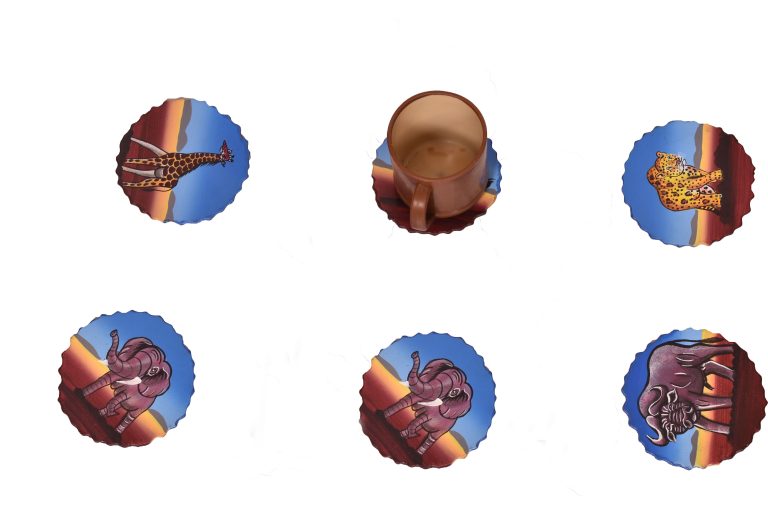 African Tea Coasters-set of 6pcs