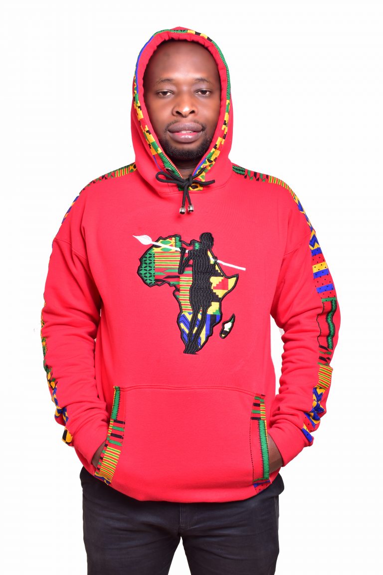 Red Africa Map Hoodie-10pcs