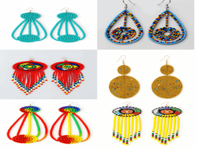 Assorted African Beaded Earrings – 100