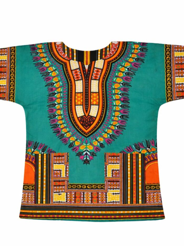 Teal Dashiki Shirt
