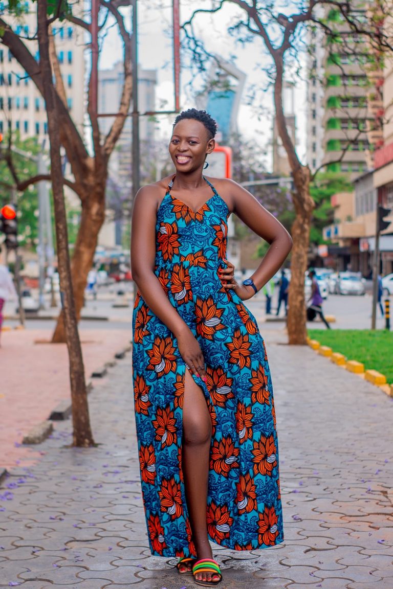 Maxi Dress (blue Kitenge)