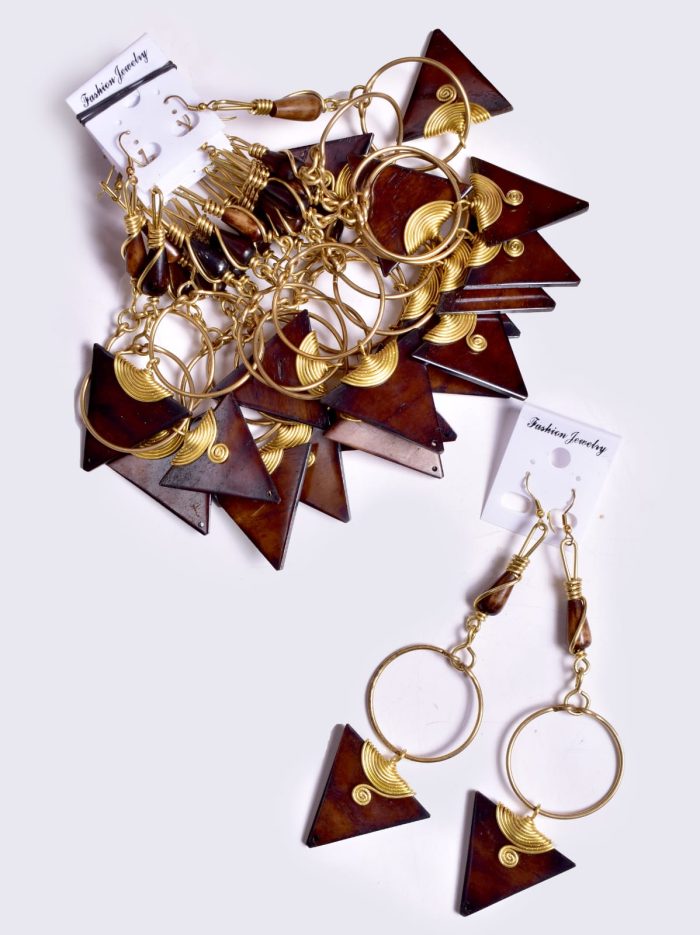 African Triangle Earrings