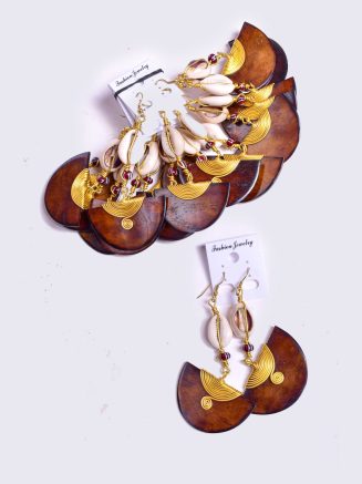 African Fan Earrings