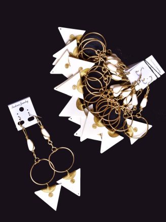 African Triangle Earrings