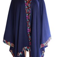 African Print Waterfall Poncho