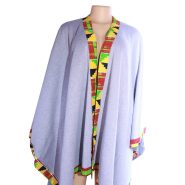 African Waterfall poncho-grey