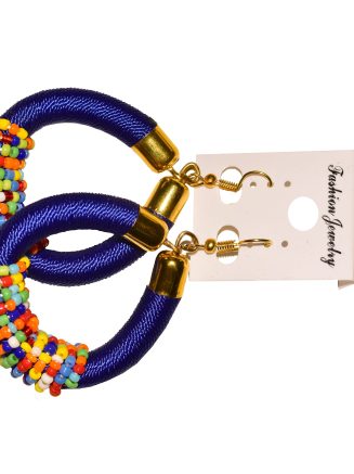 African Beaded Hoop Earrings