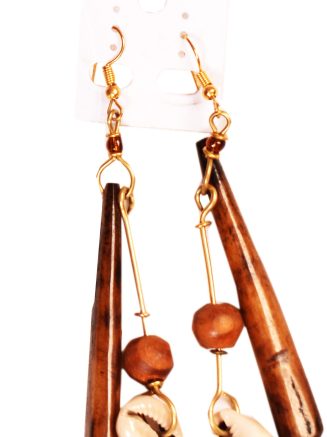 African Cowrie Shell Earrings