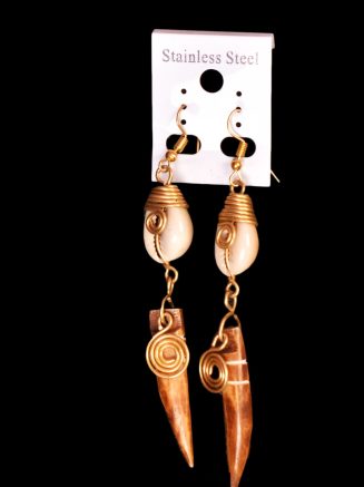 African Horn Earrings