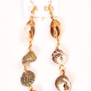 African Shell Drop Earrings