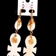cross comb bone earring - Copy