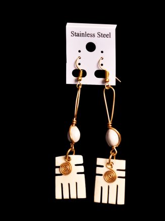 African Bone Earrings