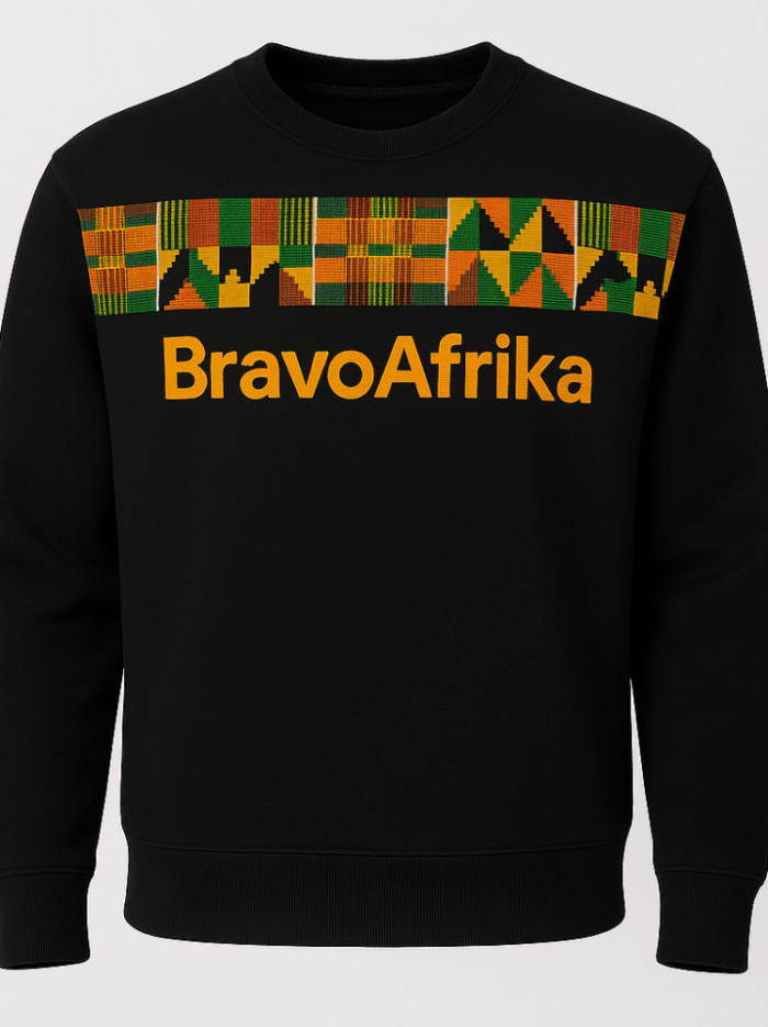 Custom African Print Sweatshirt-BK