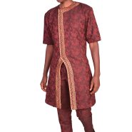 Maroon African Suit