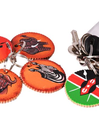 Wholesale Circular-Shaped African Animal Keyholders – MOQ 10pcs | Customisable | Worldwide Delivery