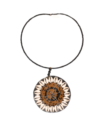 Cowrie Shell Ring Necklace