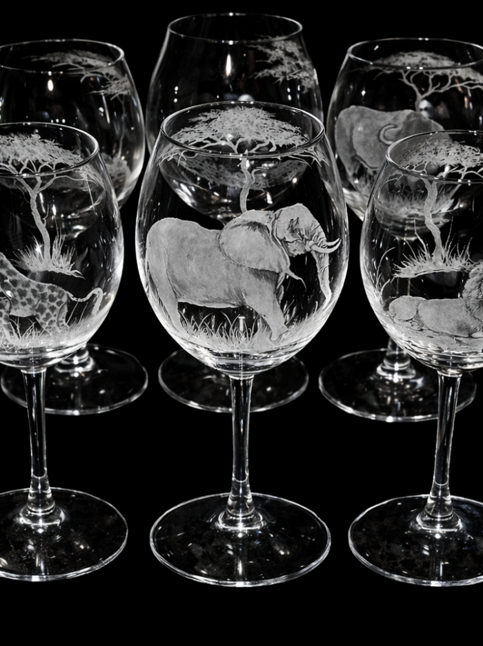 Wine-glasses.webp Big Five Safari Engraved Wine Glasses