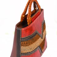 African Leather Tote Bag