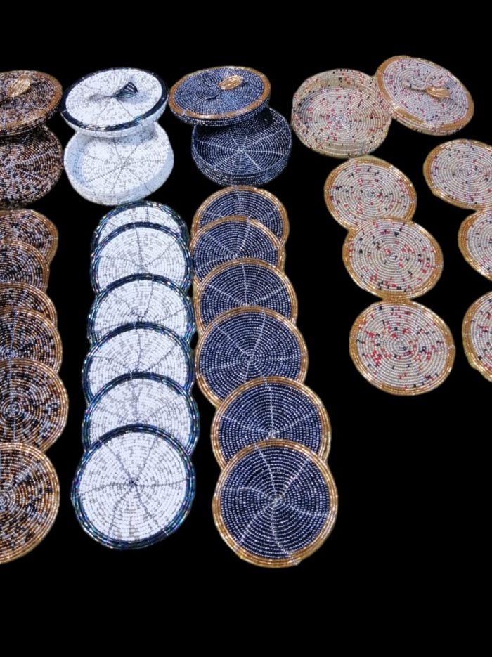 Beaded Tea Coasters