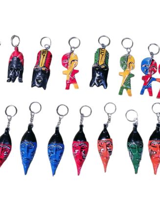 African wooden keyholders