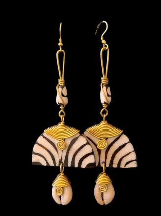 Half-Moon Zebra Earrings