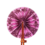 Wholesale African Print Folding Hand Fans (10)