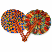 Wholesale African Print Folding Hand Fans (2)