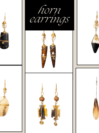Assorted African Horn Earrings