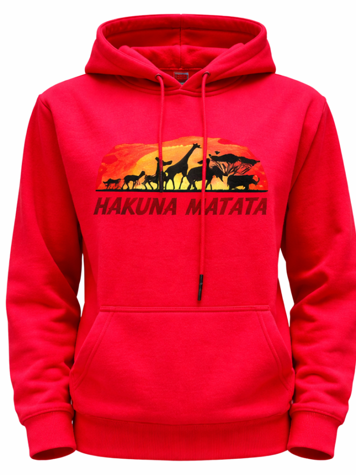 Hakuna Matata Classic Hoodie Red Hakuna Matata Classic Hoodie Red