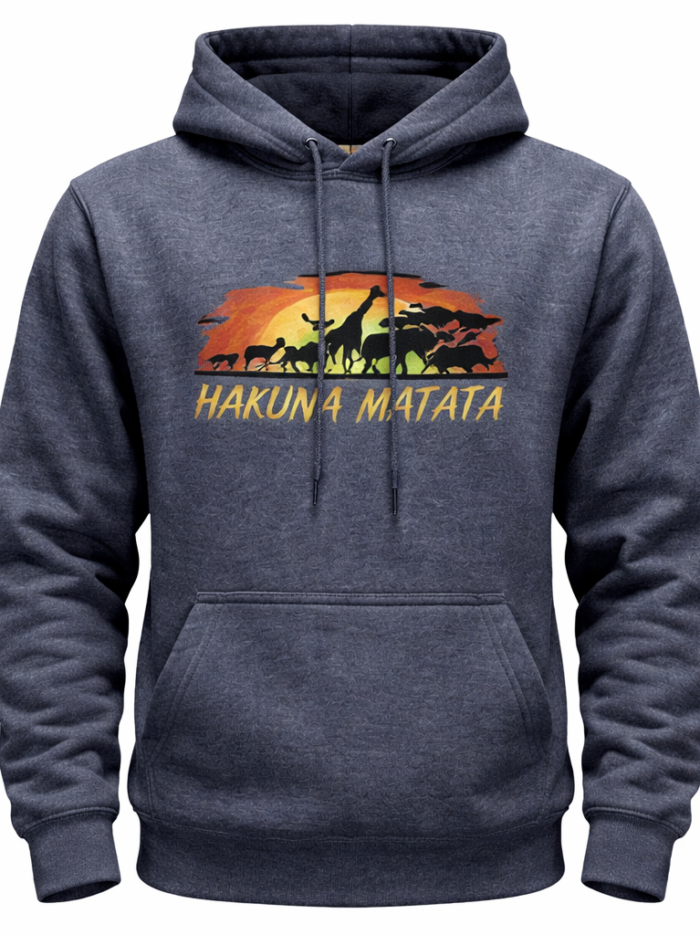 Hakuna Matata Safari Hoodie Charcoal Hakuna Matata Safari Hoodie Charcoal